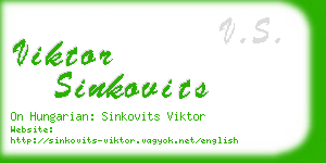 viktor sinkovits business card